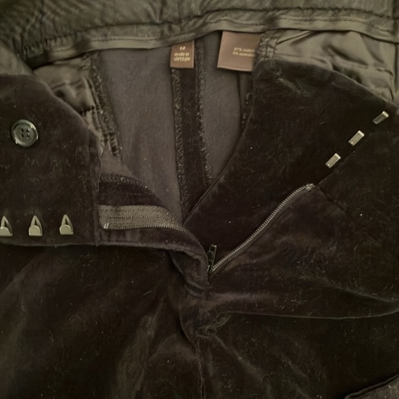 The Limited Black Velvet pants. 12 - Picture 3 of 7